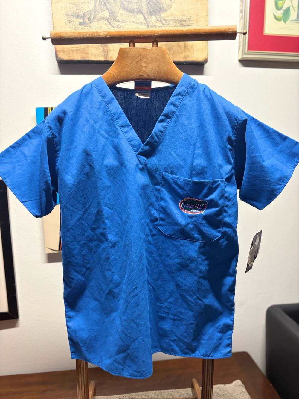 Gel Scrubs Florida Gators Scrub Top Size Small Royal Blue